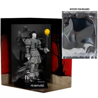 Pennywise (Black and White) (IT: Welcome to Derry) 6in Posed Figure McFarlane Toys