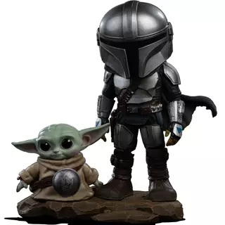 Iron Studios Star Wars - The Mandalorian- Mandalorian And Grogu Movie Minico