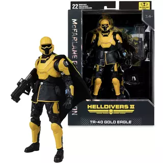 Helldivers 2 T4-40 Gold Eagle 7in Action Figure McFarlane Gaming Edition