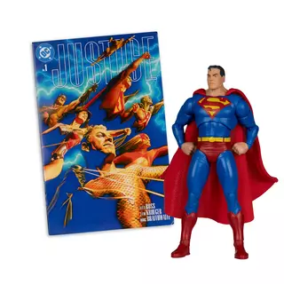 DC Direct Superman (Justice #1)  7in Action Figure with Comic book McFarlane Toys