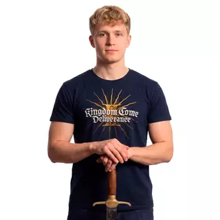 Kingdom Come Deliverance II Logo - T-Shirt Navy Blue, S