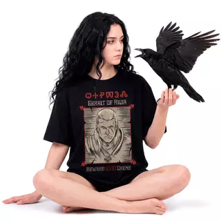Jinx The Witcher 3 - Wanted Poster T-shirt Black, S
