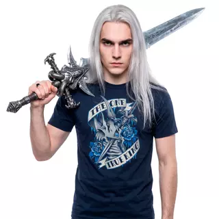 Jinx World of Warcraft - Traditional Lich King Premium T-shirt Navy, S