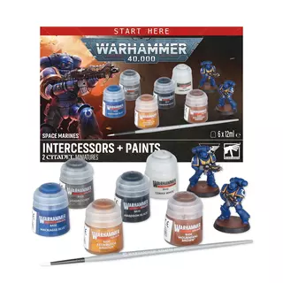 Warhammer 40,000 - Infercessors Space Marines 2 Miniatures+ Paints Eng/Spa/Port/Latv/Rom