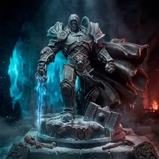 Blizzard World of Warcraft - Prince Arthas Statue