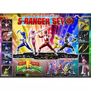 Prime 1 Studio Premium Masterline Mighty Morphin Power Rangers Power Rangers 5-Ranger Set Deluxe Version