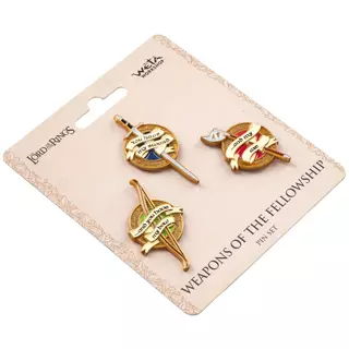Weta Workshop The Lord of the Rings Trilogy Pin Set - Weapons of the Fellowship