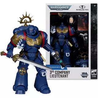 Warhammer 40,000 Total War 3rd Company Lieutenant (Ultramarines) 7in Action Figure McFarlane Toys