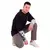 FragON tie dye long sleeve T-shirt, grey, M