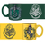 Harry Potter - Juego de 2 tazas de Slytherin y Hufflepuff, 110 ml
