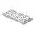 Dark Project ALU Terra Nostra White - Wired Gaming Keyboard (ISO DE)