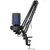 FIFINE A8T Condenser RGB  USB Microphone with Adjustable Arm Stand, Black