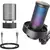 FIFINE A8T Condenser RGB  USB Microphone with Adjustable Arm Stand, Black