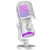 FIFINE AM6 Condenser RGB USB Microphone with chat and gaming volume preference knob, White