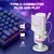 FIFINE AM6 Condenser RGB USB Microphone with chat and gaming volume preference knob, White