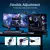 FIFINE T658 Dynamic RGB USB Microphone with Boom Arm Stand, Black