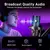 MAONO DM40 Pro S Condenser RGB USB/Wireless AI Gaming Microphone with Arm Stand, black