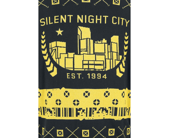 Cyberpunk 2077 Silent Night City Ugly Holiday Sweater, černá, L