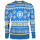 Jinx World of Warcraft - Brzydki świąteczny sweter Alliance, błękit królewski, L