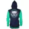 The Witcher 3 Училищна гордост на котките с качулка с цип-Navy/Green, M