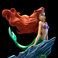 Iron Studios Disney 100th Anniversary - Kis hableány szobor Art Scale 1/10