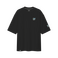 FragON - Holografisches Logo Oversize-T-Shirt Schwarz, S/M