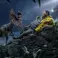 Iron Studios Jurassic Park - Dennis Nedry meets the Dilophosaurus Statue Deluxe Art Scale 1/10