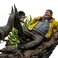 Iron Studios Jurassic Park - Dennis Nedry rencontre le Dilophosaurus Statue Deluxe Art Scale 1/10
