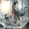 Iron Studios Jurassic World Dominion - Blau und Beta Statue Deluxe Art Scale 1/10
