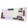RK Royal Kludge keyboard (tri mode RGB hot swap, White sky cyan switch) sans fil (ENG/RU)
