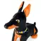 Plush toy WP MERCHANDISE Doberman Zeus in a patriotic collar 24 cm