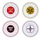 ONE PIECE - Set of 4 Plates - Emblems