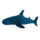 Plush toy WP MERCHANDISE  Shark turquoise, 50 cm