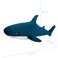 Plyšová hračka WP MERCHANDISE Žralok tyrkysový, 50 cm
