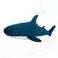 Plush toy WP MERCHANDISE  Shark turquoise, 50 cm