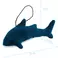 Plush keychain WP MERCHANDISE Shark Ollie, 13 cm, turquoise