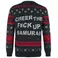 Cyberpunk 2077 Cheer Up Samurai ronda ünnepi pulcsi Fekete, S