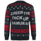 Cyberpunk 2077 Cheer Up Samurai Ugly Holiday Sweater Black, L