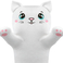 Plush pillow WP MERCHANDISE Kitty huggy Snow, 77 cm