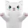 Plush pillow WP MERCHANDISE Kitty huggy Snow, 77 cm