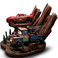 Statua Iron Studios Cars - Saetta McQueen e Cricchetto deluxe in scala artistica 1/10