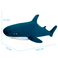 Plush toy WP MERCHANDISE Shark turquoise, 100 cm