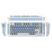 MCHOSE X75 albastru/gri - Tastatură de gaming wireless