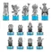 Noble Collection Universal - Minions középkori sakk-készlet