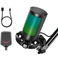 FIFINE A6T Buntes usb RGB Gaming Mikrofon mit Boom Arm-Schwarz
