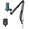 FIFINE A6T Buntes usb RGB Gaming Mikrofon mit Boom Arm-Schwarz