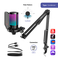 FIFINE A6T Colorful usb RGB gaming microphone with Boom Arm-Black