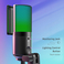 FIFINE K669 PRO2 USB kondenzátoros mikrofon RGB-vel, fekete színben