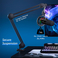 Mikrofon dynamiczny FIFINE T658 USB RGB ze stojakiem na wysięgniku, czarny