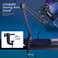 FIFINE T658 Dynamic RGB USB Microphone with Boom Arm Stand, Black